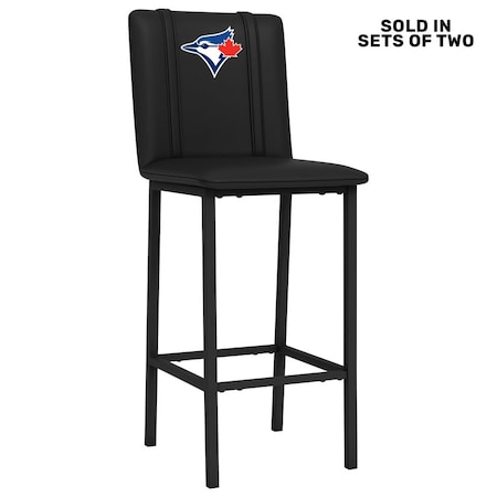 Dreamseat Bar Stool 500 with Toronto Blue Jays Secondary, 2PK XZ500BSDBLK-PSMLB22083A